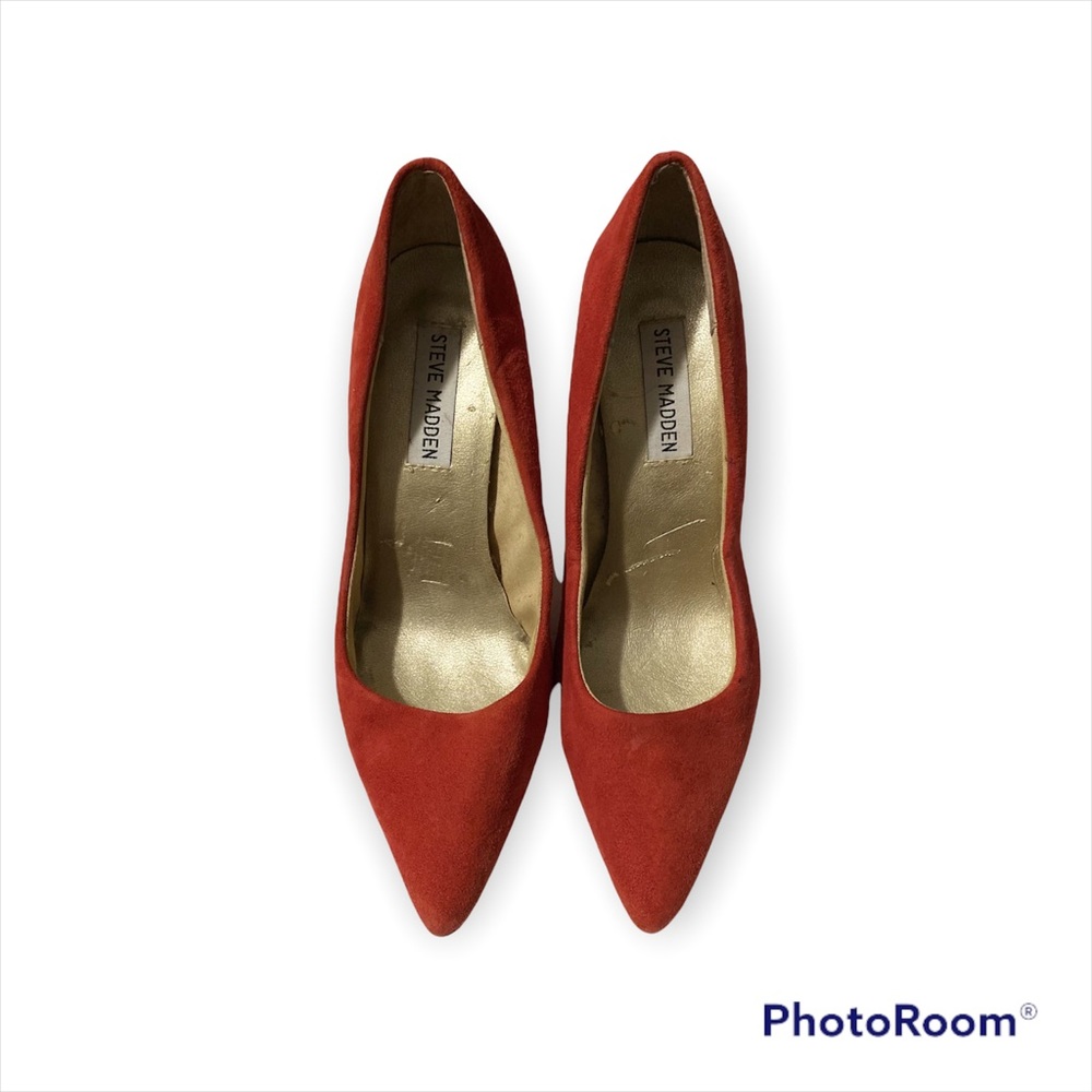 Steve Madden Carmilla Red Suede Sz 6M Suede